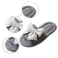 thumbnail image 3 of Fuzzy Slippers For Women Opening Open Toe Foreign Trade Bow Female Home Slippers Warm Cozy Winter House Slippers Bedroom Indoor House Shoes, 3 of 5