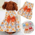 thumbnail image 2 of Pet Dog Floral Dress Breathable Bow Design Pullover Costumes Dress Pet T2V3, 2 of 8