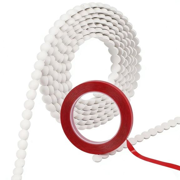 Topboutique Flexible Molding Trim,10 ft/3 m Bead Pearl DIY Wall Trim,Decorative Molding Trim for Border Cabinet Picture Frame Ceiling Cabinet & TV Edge Decor (White, 10 ft /15 mm)