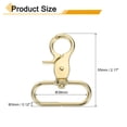 thumbnail image 2 of Uxcell 8 Pack Swivel Snap Hook, 38mm(1 1/2") Trigger Snap Heavy Duty Metal Lobster Claw Clasp Lanyard Clips for Straps Bags Belting Leathercraft, Light Gold, 2 of 6
