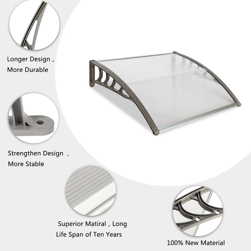 Kadyn 40"x 30" Patio Awning, Door Awning for house decoration, Outdoor Awning for Front Outdoor, Gray Kadyn 40"x 30" Patio Awning, Door Awning for house decoration, Outdoor Awning for Front Outdoor, Gray