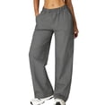 thumbnail image 6 of Hearthz Quick Dry Women's Scrub Pants Elastic Waist Straight Leg Soft Stretch Cargo Pants Women with Pockets, 6 of 6