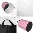 thumbnail image 2 of Fotbe Pink Bows Pattern Laundry Basket with Handles, Waterproof Large Laundry Hamper, Wash Bag for Corner Dorm, Rolling Laundry Basket with Handles-Small, 2 of 6