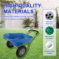 thumbnail image 5 of wheel barrow Two wheeled trolley for blue garden 15 inch pneumatic wheel WB189BL, 5 of 7