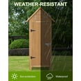 thumbnail image 6 of Outdoor Wooden Storage Cabinet Garden Shed Outside Wood Tool Organizer with Shelves and Lockable Door, 6 of 7