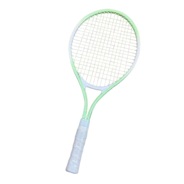 QualitChoice Tennis Racket Nonslip Grip High Strength Strings Nylon for Park Beach Garden Green White Green White