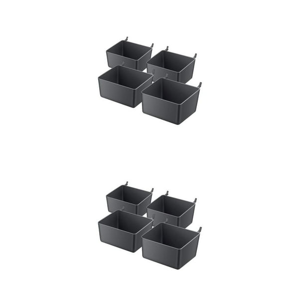 Bewildely Storage Box Desk Jewelry Case Exquisite View Plastics Household Supplies Bathroom Bin Container Clear Organizer Stackable Small Negro 2piezas