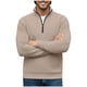 thumbnail image 2 of Ceisia Men Solid Color Long Sleeve Zippered Hooded Sporty Casual Daily Gift Outdoor Athletic Top, 2 of 6