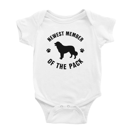 

Newest Member of The Pack Leonberger Dog Funny Baby Bodysuit Boy Girl