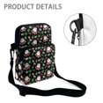 thumbnail image 5 of Chririnla Christmas Santa Print with Zipper Crossbody Bag, Stretch Polyester Crossbody Bags Portable Crossbody Purse for Work Running, 5 of 7