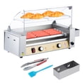 thumbnail image 2 of Kojooin Stainless Steel Hot Dog Roller Machine, 750W Sausage Grill with Dual Temperature Control and Removable Drip Tray, 2 of 7