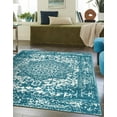 thumbnail image 4 of Unique Loom Richmond Collection Area Rug - Medallion (3' 3" x 5' 3" Rectangle Turquoise/Ivory), 4 of 6