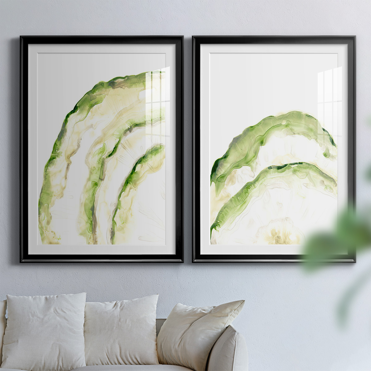 Wexford Home Lichen Halo I Premium Framed Print, 26.5" x 36.5" - Ready to Hang, Black (Set of 2)