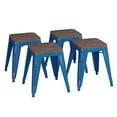 thumbnail image 3 of Flash Furniture Kai Series 18"H Square Backless Dining Barstool, Royal Blue (Set of 4), 3 of 11