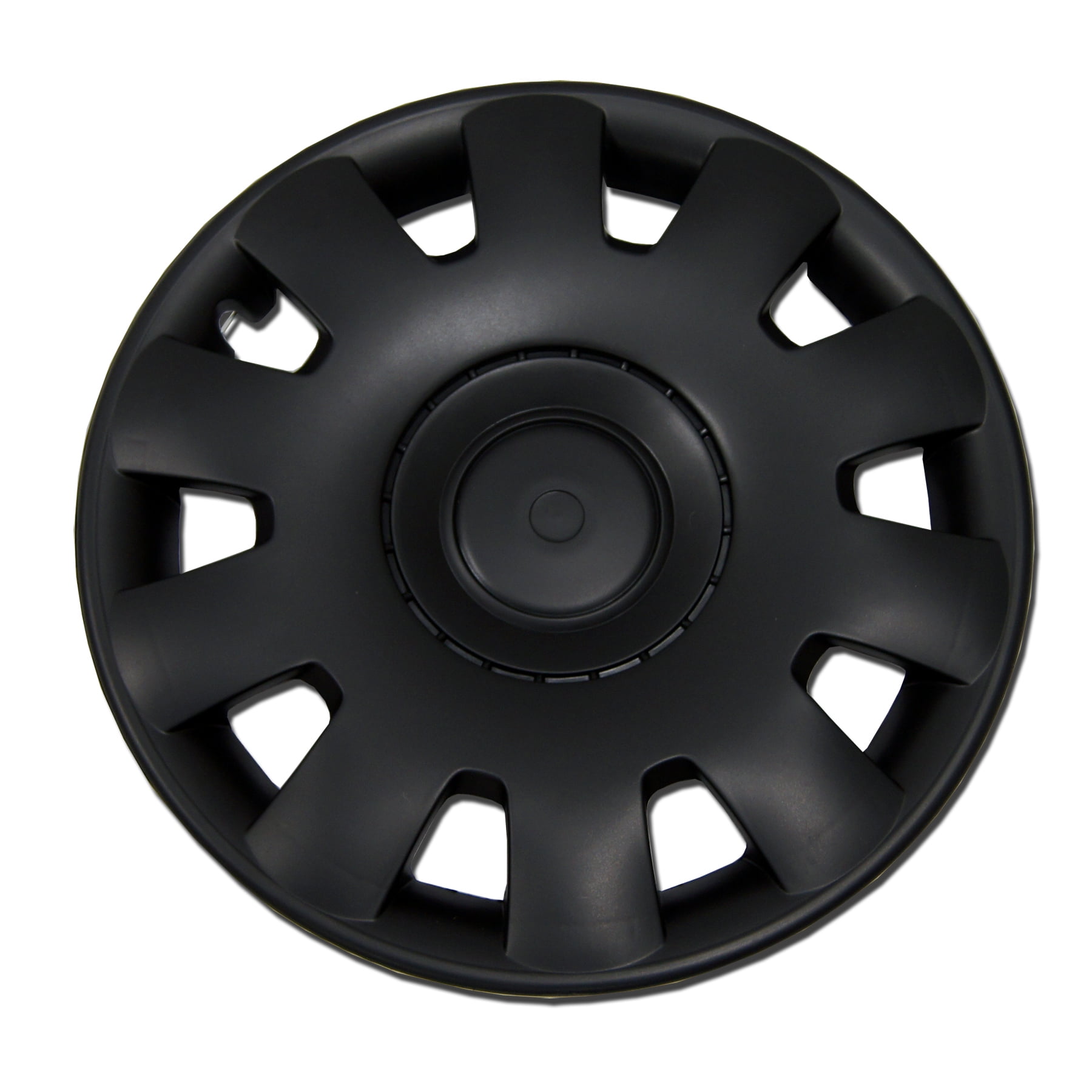 TuningPros WC152032B Set of 4 Matte Black SnapOn Hubcaps 15" Hub