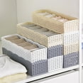 thumbnail image 3 of D-GROEE Underwear Drawer Organizer 5 Grids Closet Clothes Dividers Plastic Dresser Compartments Storage Box Set Fit for Socks Underpants Panties and Ties Organization, 3 of 7