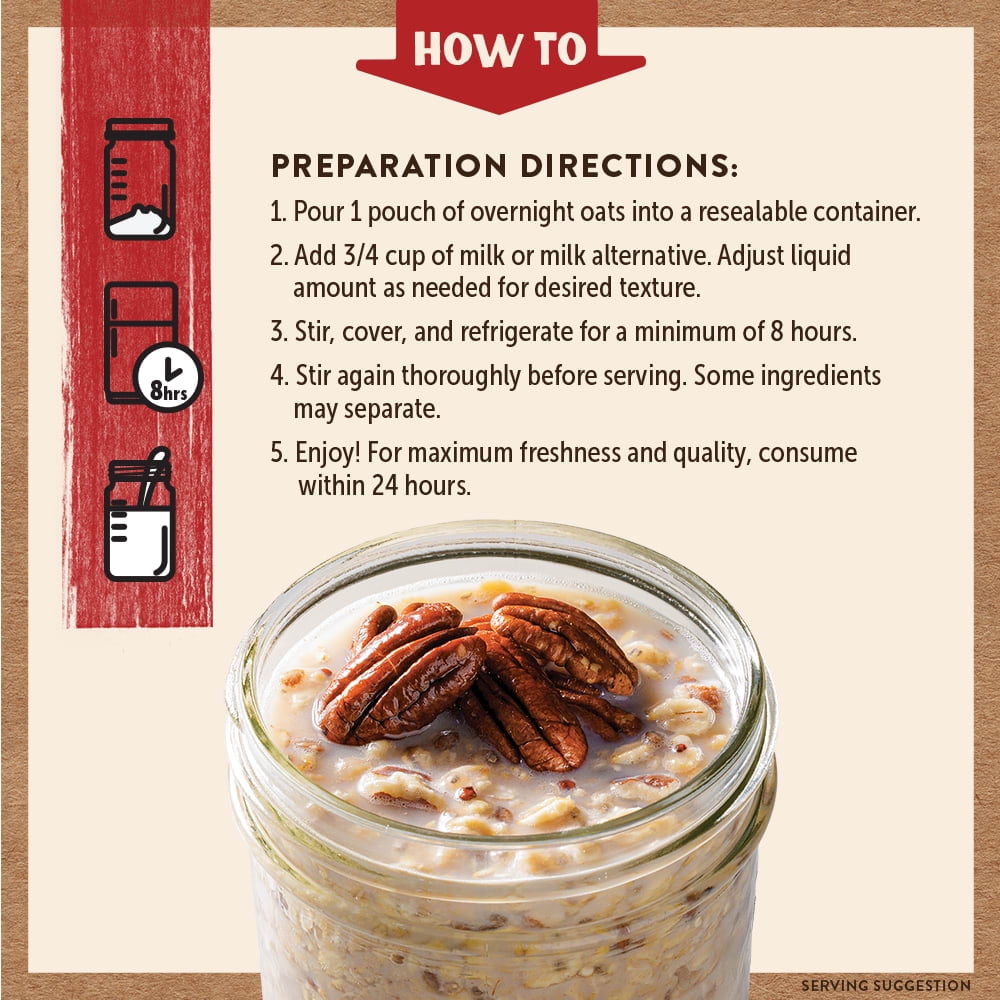 (3 pack) Kodiak Maple Pecan Protein-Packed Overnight Oats, 2.47 oz
