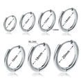 thumbnail image 2 of QQTDFG 10PCS Stack Hoop Nose Ear Hinged Tragus Ring Septum Clicker Surgical Steel -12mm-2PCS-Black, 2 of 7