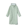 thumbnail image 1 of serony Women Stylish Long Raincoat Breathable Waterproof Rain Jacket Portable Rainwear Coat Suit Clothes for Camping Cycling Green XXL, 1 of 6