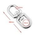 thumbnail image 2 of Almencla 5-6pack Stainless Steel Swivel Double Loops Hook Connector Two Ended Link 6 Pcs, 2 of 8
