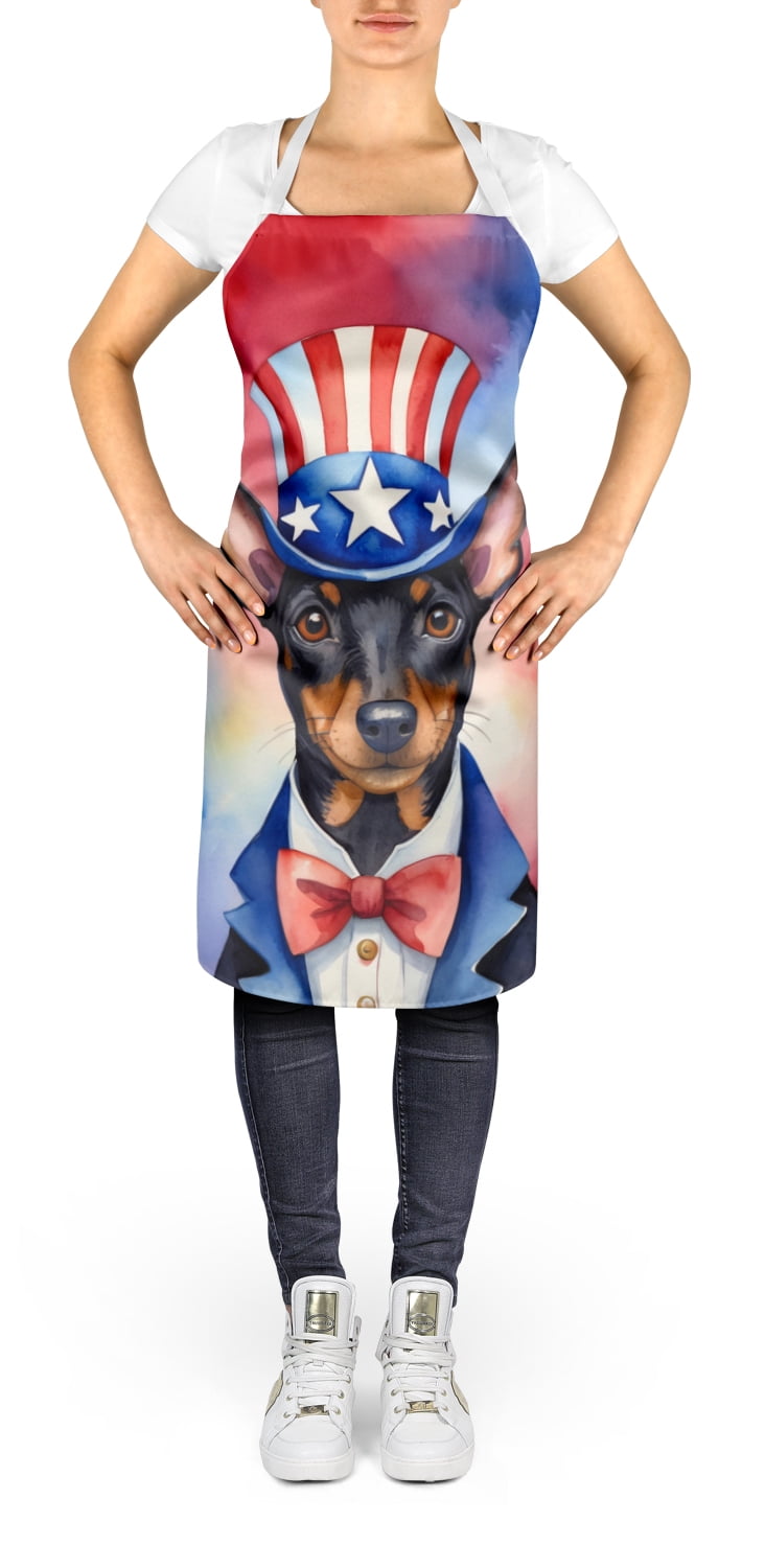 Manchester Terrier Patriotic American Apron 27 in x 30 in