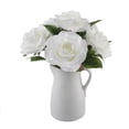 thumbnail image 1 of Flora Bunda SP1806E-WH 12' H Roses in Ceramic Water Pot,White, 1 of 1