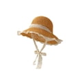 thumbnail image 4 of YAYUBA Women's Summer Sun Hat Wide Brim Straw Beach Hat With Lace Trim Adjustable Tie for Outdoor Travel Gardening Vacation,Coffee, 4 of 4