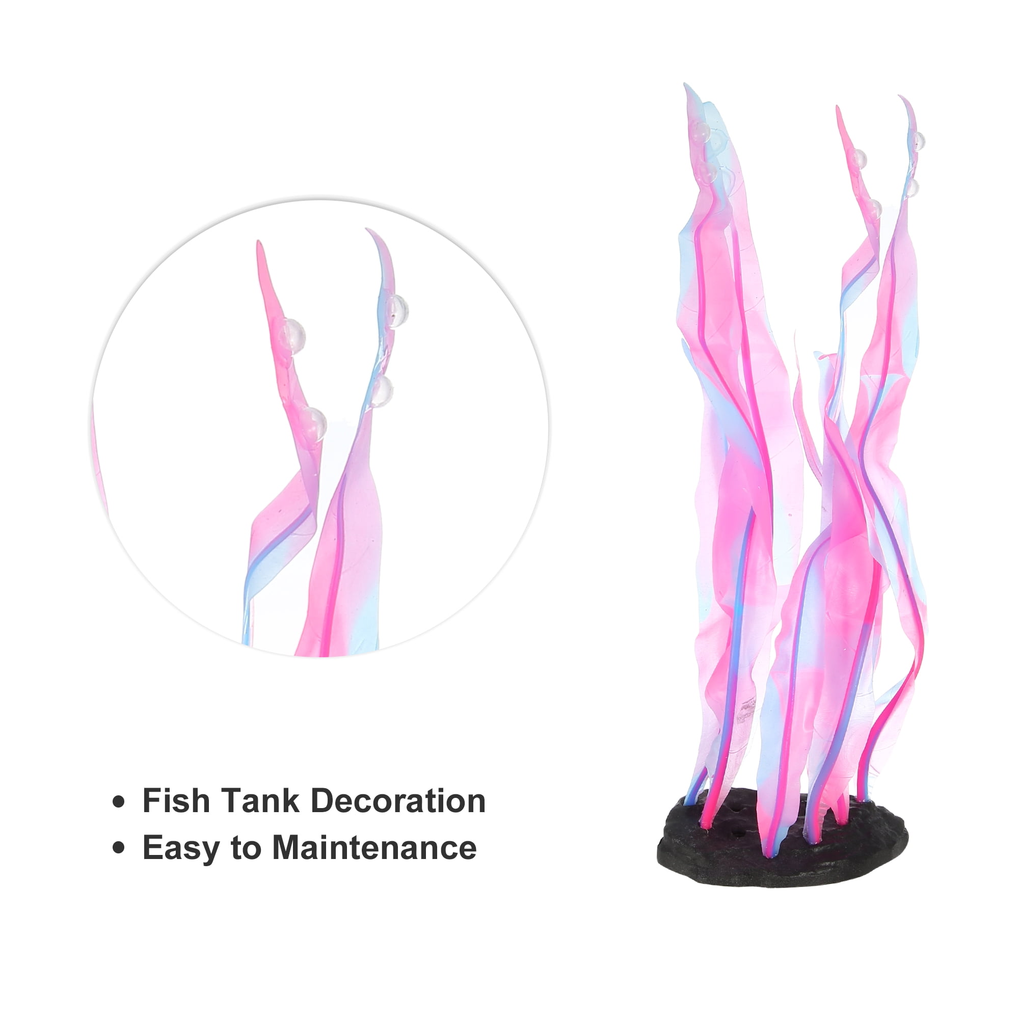 Unique Bargains Aquarium Plants Set Fish Tank Plants Mushroom Coral Lotus Leaf Fake Fish Tank Decor Ornament Plants