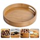 thumbnail image 2 of 1Pc Portable Bread Tray Round Bamboo Fruit Bowl Bread Cake Bamboo Tray for Home, 2 of 4