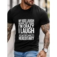 thumbnail image 3 of Men's T-Shirt Family Funny Humor Jokes Short Sleeve Casual Tee Classic Crew Neck T-Shirt for Men, Black L, 3 of 6
