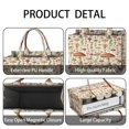 thumbnail image 4 of Large Capacity Tote Bag,Colorful Mushroom Botanical Beige Pattern Handbag Fashion Luxury Tote Bag,15.7"x13"x 5.1" Inches,Laptop Compatible, 4 of 6