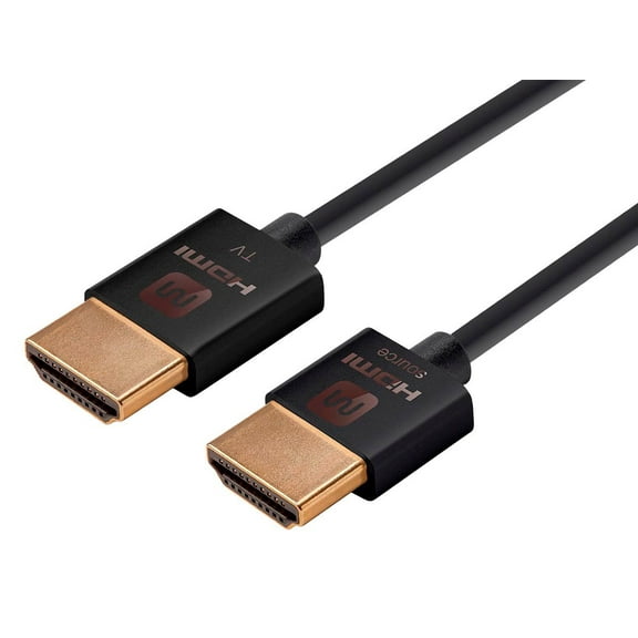 Monoprice HDMI Cable - 10 Feet - Black | High Speed, Active Chipset, 4K@60Hz, HDR, 18Gbps, 36AWG, YUV 4:4:4, Compatible with UHD TV and More - Ultra Slim Active Series