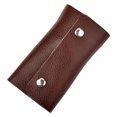 thumbnail image 2 of enjoywould Key Wallet Button Closure Hanging Hook Fine Texture Wear-Resistant Multifunctional Storage Accessories Faux Leather Housekeeper Key Holder for Trip, 2 of 5