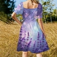 thumbnail image 3 of Lavender, Multiple Colorful Bubbles (2) Short Sleeved Dress Dresses Gala Dresses for Special Events, 3 of 6