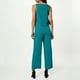 thumbnail image 5 of Conjunto de dos piezas de lino de color liso para mujer: top corto sin mangas con botones y pantalones de pierna ancha, tejido transpirable para el verano, 5 of 8