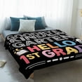 thumbnail image 4 of Black Graduation Blanket Soft Cozy Warm Throw Blanket for Couch, Plush Fuzzy Flannel Fleece Blankets for Sofa, Funny Words Kindergarten Bed Blankets Lightweight Gifts for Women, 50"x80", 4 of 9