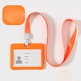 thumbnail image 2 of Work Card Holder Clearance, Furenl Double-Sided Transparent Employee Work Card Holder Employee Plastic Id Card, Orange, 2 of 2