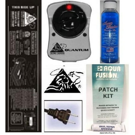 Queen Waterbed Kit Quantum 120 watt Softside Waterbed Heater with a 4oz bottle of conditioner and a patch kit for King Queen Full or Twin Size Soft side Water Bed Mattresses ()