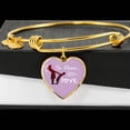 thumbnail image 3 of To Mom With Love Heart Bangle Stainless Steel or 18k Gold 18-22", 3 of 7