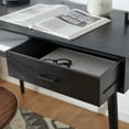 thumbnail image 4 of SAFAVIEH Remy Mid-Century 1 Drawer Writing Desk, Black, 4 of 14