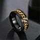 thumbnail image 4 of anillo de dedo con incrustaciones de cadena de acero inoxidable punk para hombre y mujer joyería regalo, 4 of 4