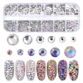 thumbnail image 3 of ClearFlatbackRhinestonesforCrafts,WhiteNailGemsGemstonesCrystalsJewels, WH, 3 of 5