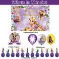 thumbnail image 2 of 32 Pcs For Tangled Movie For Princess Theme Birthday Party Decorations,With 5*3ft Birthday Backdrop Decorations,18 Balloons,13 Cupcake Toppers,All-in-One Party Supply Set, 2 of 6