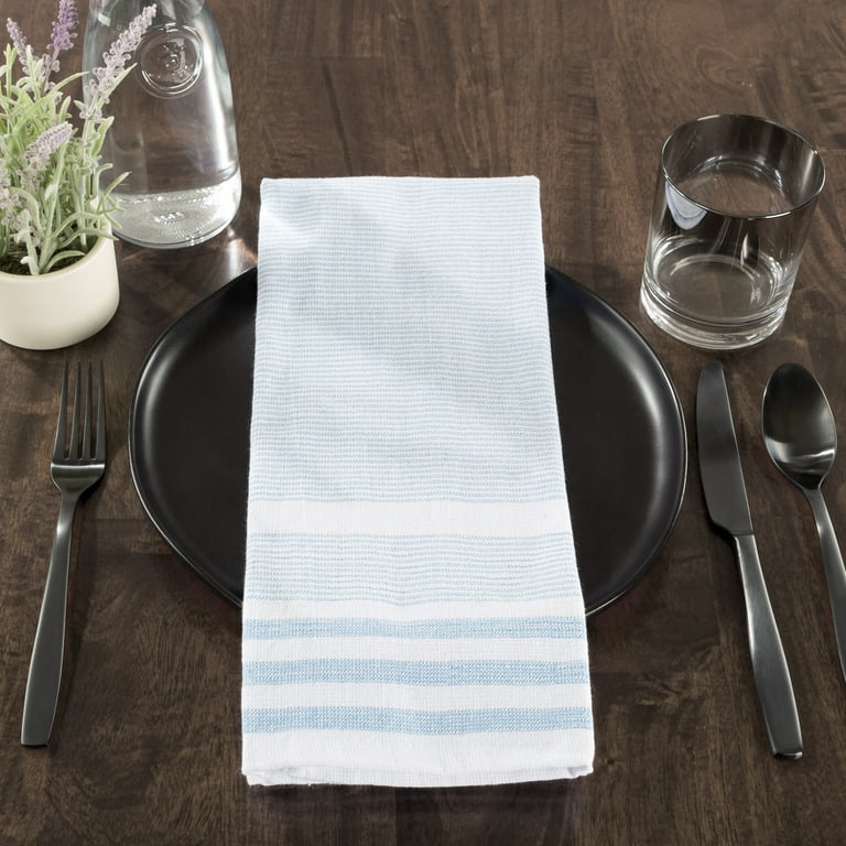 8 pack 100% Cotton Kitchen Towels with Modern Farmhouse Stripes by Somerset  Home 16”x28
