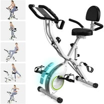 Foldable Exercise Bike Stationary Bikes for Home, 5 IN 1 Indoor Workout Bike, Cycling Bike with 16-Level Quiet Magnetic Resistance, 6.6 LBS Flywheel and 300LBS Capacity, 2025 Designed 817 X-bike