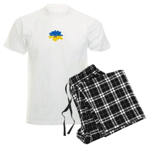CafePress - Ukraine Flag Sunflower Vintage Ukrainian S Pajamas - Men's Light Loose Fit Cotton Pajama Set