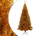 thumbnail image 1 of vidaXL Artificial Christmas Tree with Stand Gold 180 cm PET, 1 of 4