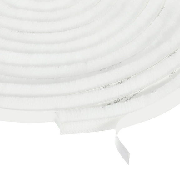Adhesive Brush Seal Weather Stripping 3/8" x 3/8" x 16.4ft for Sliding Sash Door Window Wardrobe Seal, White
