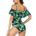 thumbnail image 3 of Csndyce off Shoulder One Piece Swimsuits Women Bathing Suits Tummy Control Sexy Halter Bikini Female, 3 of 5
