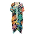 thumbnail image 2 of SCRAWLGOD Hippie Daisy Print Women's Swimsuit Coverup Casual Soft Beach Cover Up Quick Dry Breathable Bathing Suit Cover Up, 2 of 6